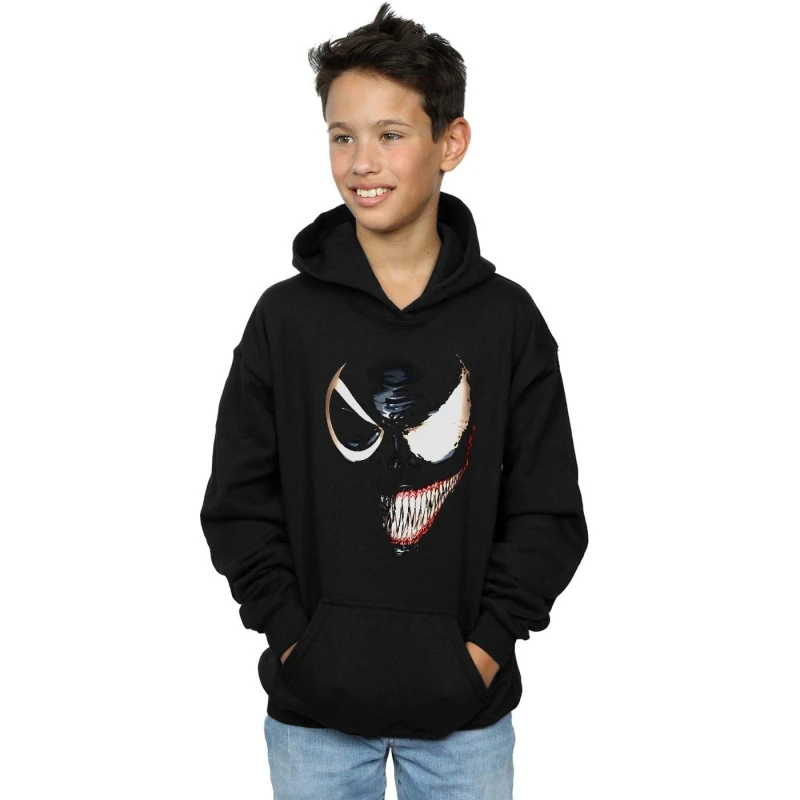 Image of Marvel Venom Split Face Hoodie Black male
