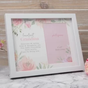 Image of Loveliest Grandma Floral Photo Frame