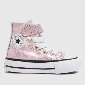 Image of Converse Pink 1v Hi Stars Trainers Toddler
