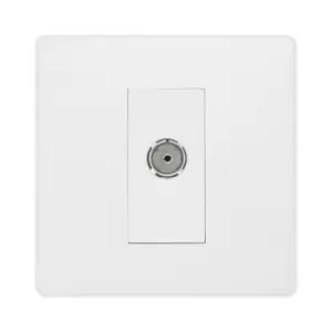 Image of BG Evolve Pearl White Single Socket For TV Or Fm Co-Axial Aerial Connection - PCDCL60W