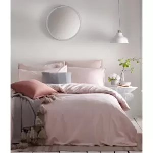 Image of The Linen Yard Claybourne Duvet Cover Set (Double) (Blush Pink)