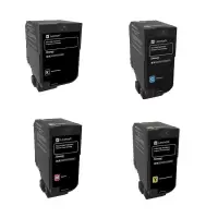 Image of Lexmark 74C2S Original Black & Colour Return Program Toner Multipack