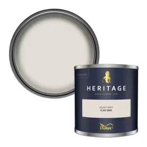 Image of Dulux Heritage Velvet Matt Flax Seed Matt Emulsion Paint 125ml
