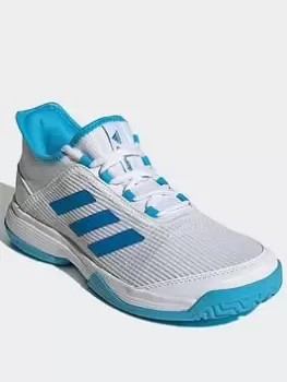 Image of adidas Adizero Club Tennis Shoes, Pink/White, Size 5 Older