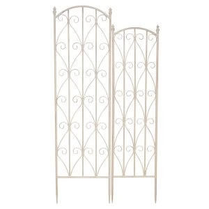 Image of Charles Bentley Garden Set Of 2 Wrought Iron Flower Trellises