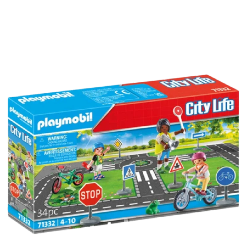 Image of Playmobil City Life School Traffic Education Playset PLAY-71332
