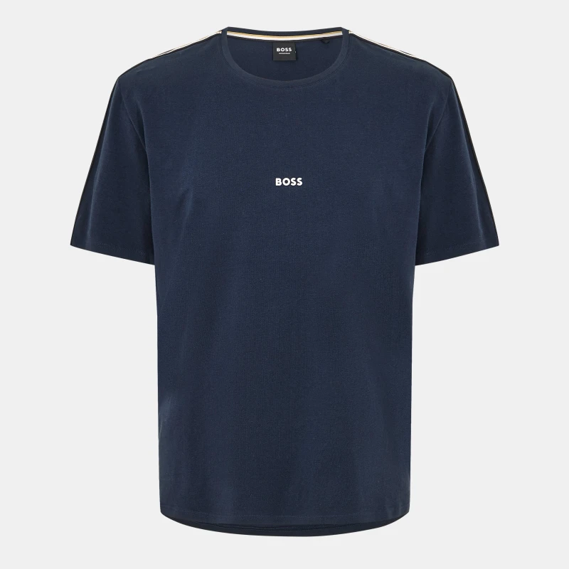Image of Boss Mens Unique Cotton T-Shirt Dark Blue 403 male M