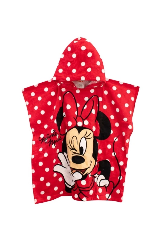 Image of Disney Minnie Mouse Hooded Towel Poncho Black