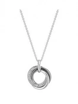 Image of Buckley London Buckley Londonrhodium Russian Pendant Necklace Free Gift Bag