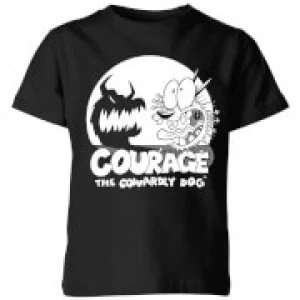 Image of Courage The Cowardly Dog Spotlight Kids T-Shirt - Black - 5-6 Years