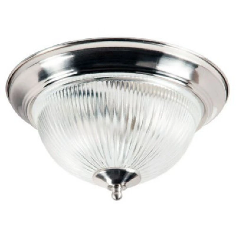 Image of Happy Homewares Traditional Satin Chrome Ip44 Bathroom Ceiling Light Fitting