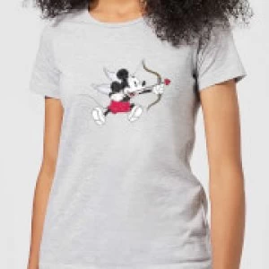 Image of Disney Mickey Cupid Womens T-Shirt - Grey - M