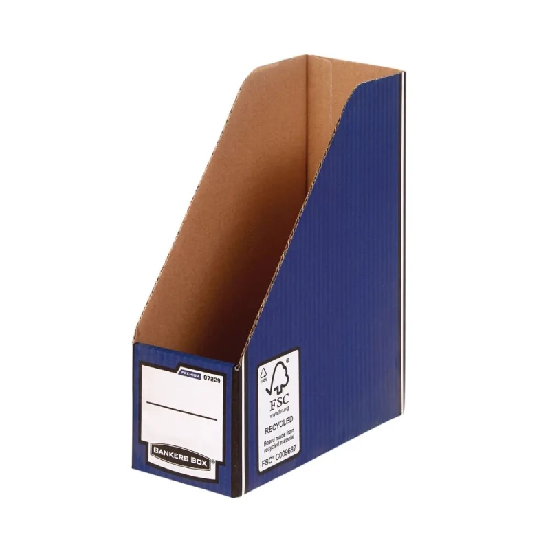 Image of Bankers Box Magazine File Blue Pack of 5