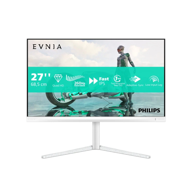Image of PHILIPS Evnia 3000 27M2N3501PA Quad HD 27" LED Gaming Monitor - White 8721038004304