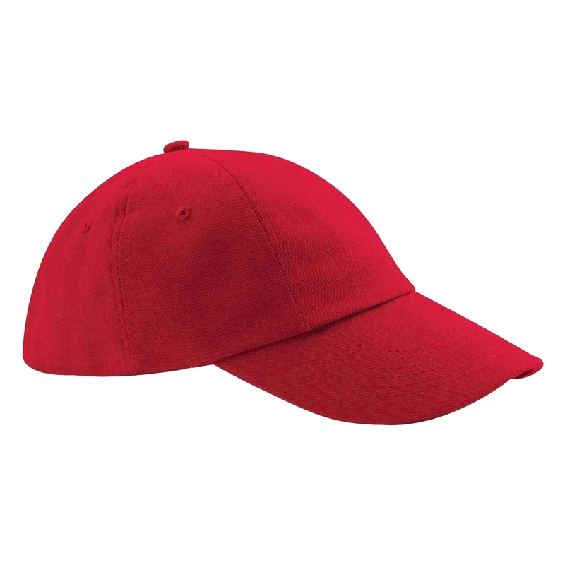 Image of Beechfield Womens Heavy Cotton Low Profile Baseball Cap in Red Red Female One Size