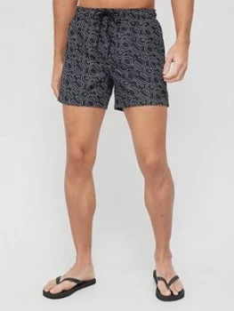 Image of Hugo Boss Amami All Over Logo Swim Shorts Black Size S Men