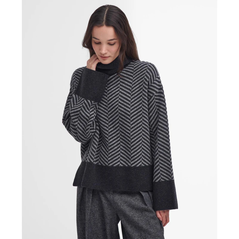 Image of Barbour Aubrey Rollneck Jumper - Grey Grey 8