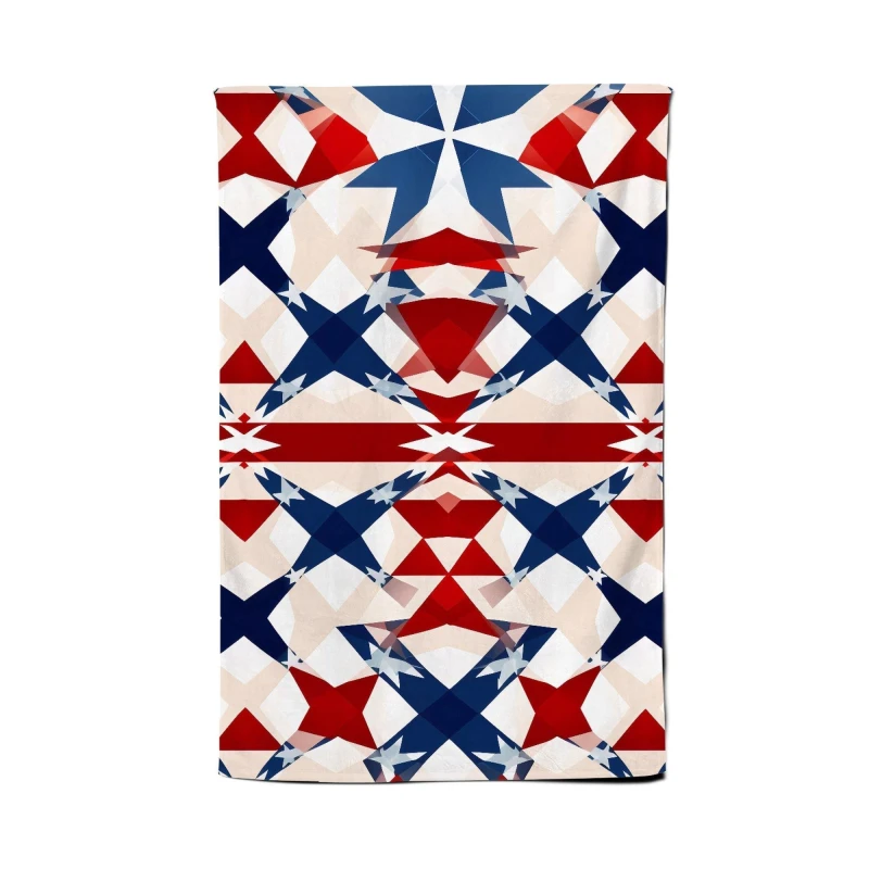 Image of Warren Reed - Designer American Flag Abstract Pattern Tea Towel in Blue Blue Unisex