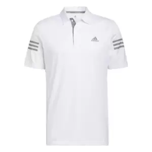 Image of adidas 3 Stripe Polo Shirt Mens - White