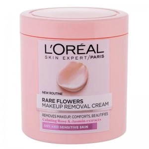 Image of LOreal Rare (Fine) Flowers Makeup Removal Cream for Dry & Sensitive Skin 200ml