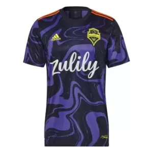 Image of adidas Seattle Sounders Away Shirt 2021 - Blue