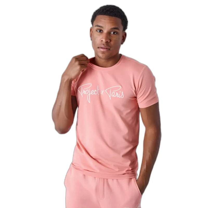 Image of Project X Paris Embroidery T-Shirt Essentials Project X Paris Essentials Rose Male S