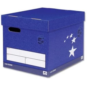 Image of 5 Star Elite Superstrong Archive Storage Box Foolscap Blue Pack 10