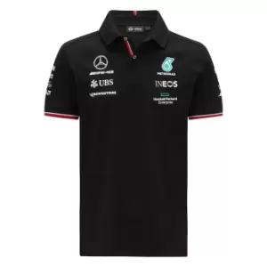 Image of 2021 Mercedes Team Polo Shirt (Black)
