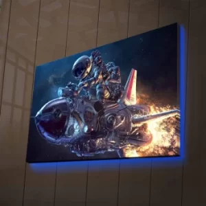 Image of NASA-008 Multicolor Decorative LED Lighted Canvas Painting