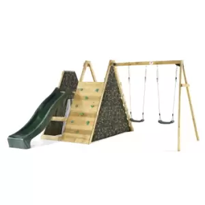 Image of Plum Climbing Pyramid Wooden Climbing Frame with Swings
