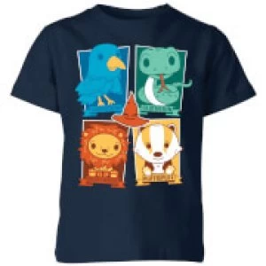Image of Harry Potter Kids Hogwarts Houses Kids T-Shirt - Navy - 5-6 Years - Navy