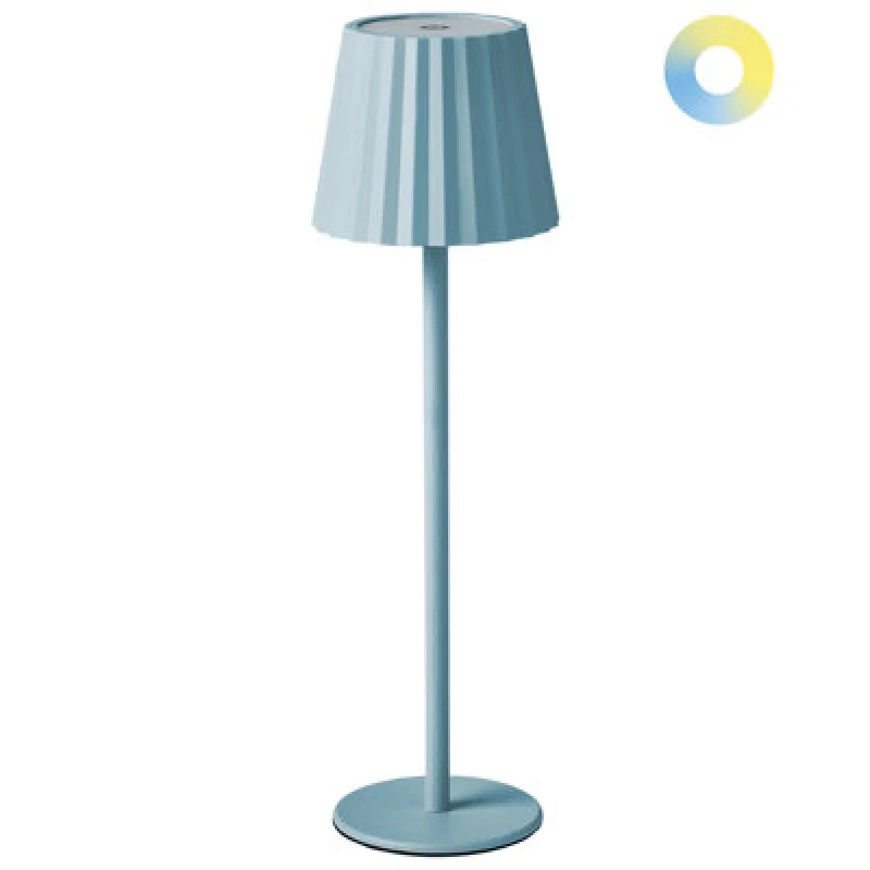 Image of Beliani Table Lamp Pombeiro Metal Light Blue