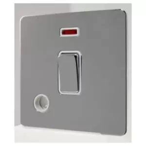 Image of Schneider USFP 20A Switched Flex Outlet & Neon White Insert Polished Chrome - GU2414WPC