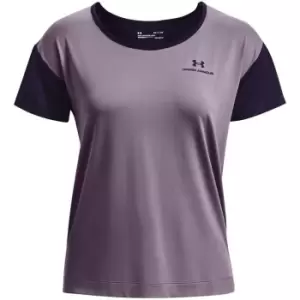 Image of Under Armour Rush Novelty Short Sleeve T-Shirt Womens - Purple