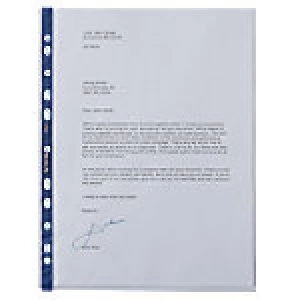 Image of Rexel Punched Pockets A4 Clear Polypropylene 24.2 x 1.2 x 31.6cm 25 Pieces