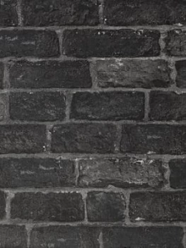 Image of Fresco House Brick Charcoal Wallpaper