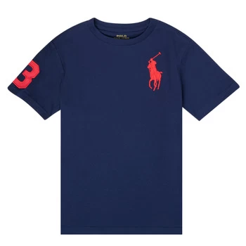 Image of Polo Ralph Lauren TESHIA boys's Childrens T shirt in Blue - Sizes 6 / 7 years,10 / 12 years