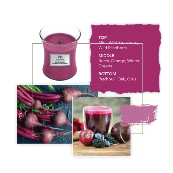Image of Woodwick Wild Berry & Beets Scented Candle 453.6g