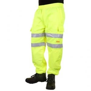 Image of B Seen Jogging Bottoms Hi Vis Zip Pockets M Saturn Yellow Ref BSJBSYM