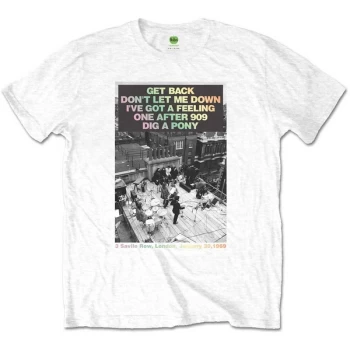 Image of The Beatles - Rooftop Songs Gradient Unisex Large T-Shirt - White