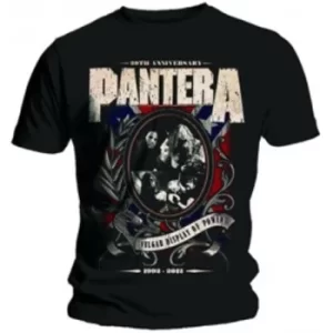Image of Pantera Anniversary Shield Mens Black T Shirt: Large