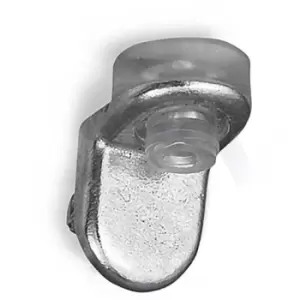 Image of Small Shelf Bracket Glass Max Thick 5mm Shelf Support With Rubber Pad - Pack of 2