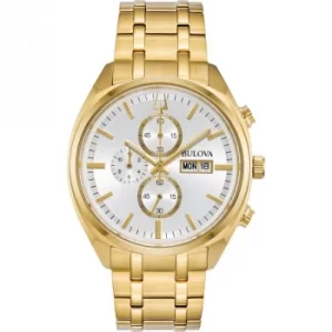Image of Mens Bulova Quartz Essentials Chronograph Stainless Steel Watch