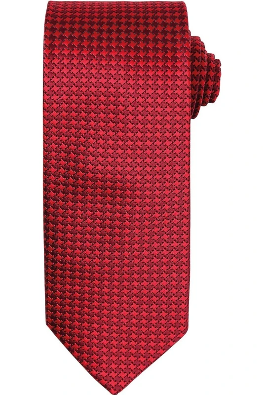 Image of Premier Premier Puppytooth Tie in Red Red One Size Unisex 5063470392490
