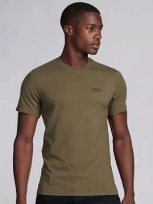 Image of Barbour International Small Logo T-Shirt, Khaki, Size S, Men