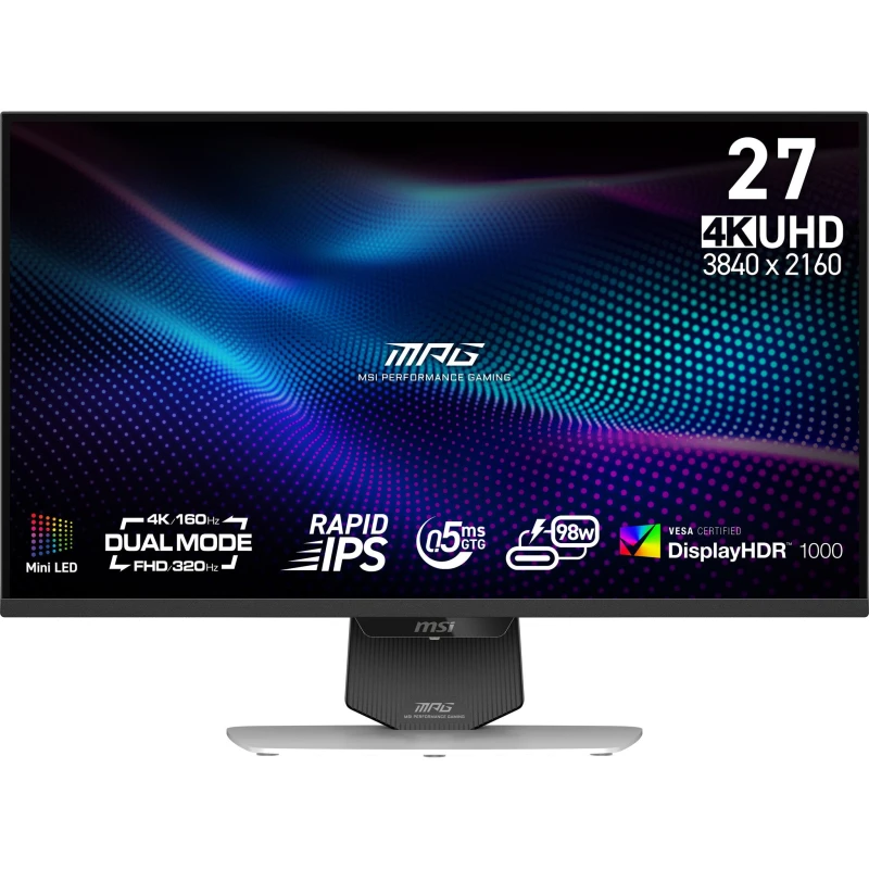 Image of MSI MPG 274URDFW E16M 4K Ultra HD 27" Rapid IPS Gaming Monitor - White 4711377300346