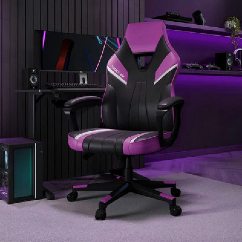 Image of X Rocker Tempest Ergonomic PC Office Gaming Chair - Purple, Purple 2025242