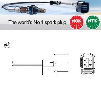 Image of 1x NGK NTK Oxygen O2 Lambda Sensor OZA563-H6 OZA563H6 (0062)