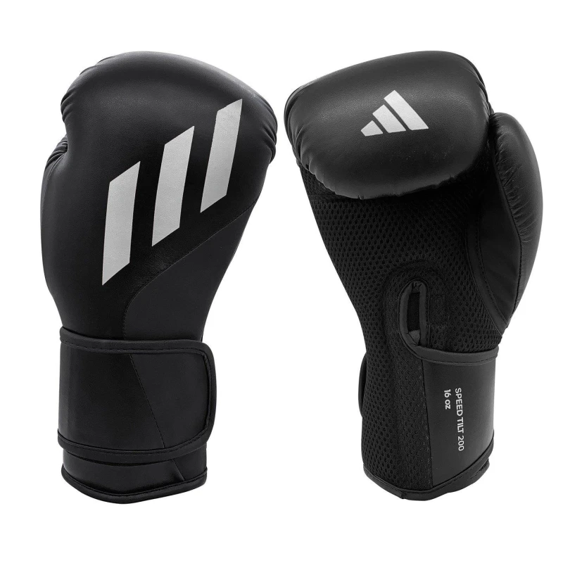 Image of adidas Adults Speed 200 Tilt Boxing Gloves Black unisex 10oz