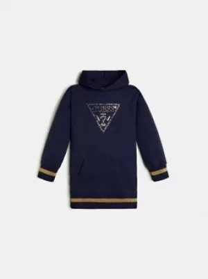 Image of Guess Rhinestones Logo Terry Dress